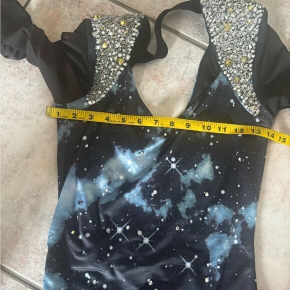 Bebe Galaxy Blue Jeweled Mini Dress runway limited addiction collection - Picture 8 of 9